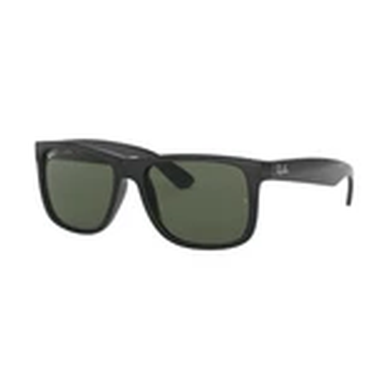 RB4165-Justin in Rubber Black with Blue Mirror