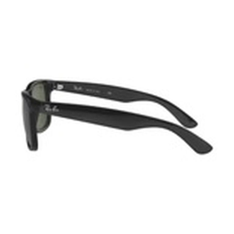RB4165-Justin in Rubber Black with Blue Mirror